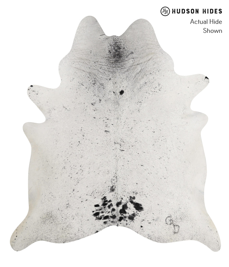 Salt and Pepper Black XX-Large Brazilian Cowhide Rug 8'1"H x 7'4"W #81688 by Hudson Hides