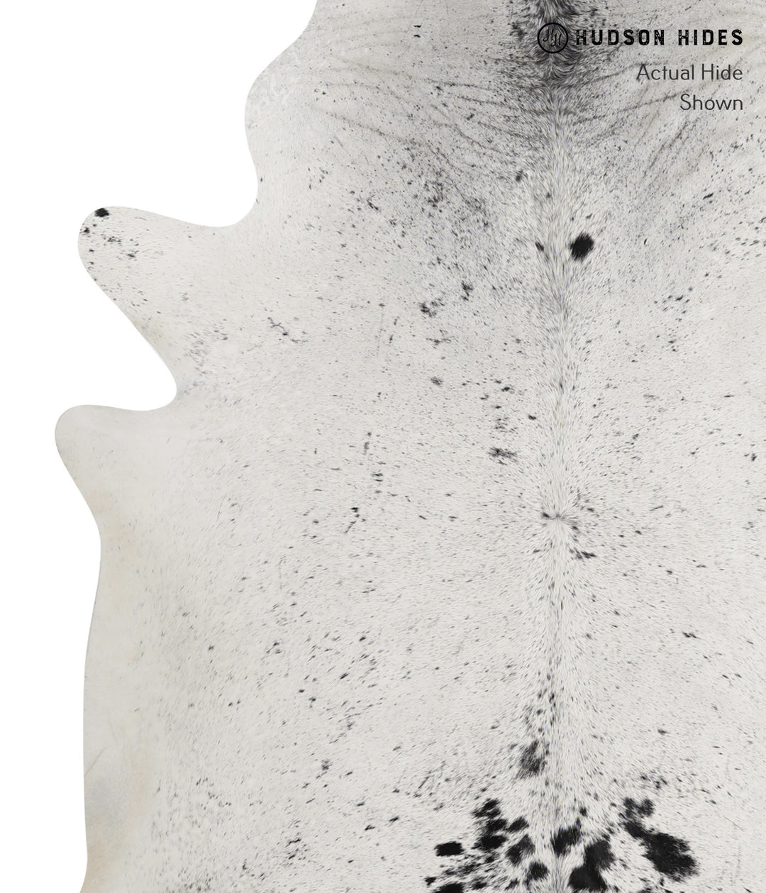 Salt and Pepper Black XX-Large Brazilian Cowhide Rug 8'1"H x 7'4"W #81