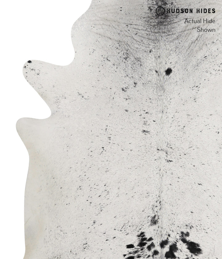 Salt and Pepper Black XX-Large Brazilian Cowhide Rug 8'1"H x 7'4"W #81688 by Hudson Hides
