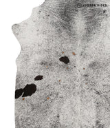 Salt and Pepper Black X-Large Brazilian Cowhide Rug 7'1"H x 5'8"W #81692 by Hudson Hides