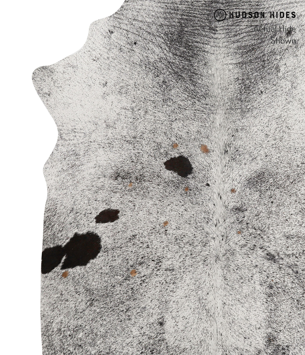 Salt and Pepper Black Cowhide Rug #81692