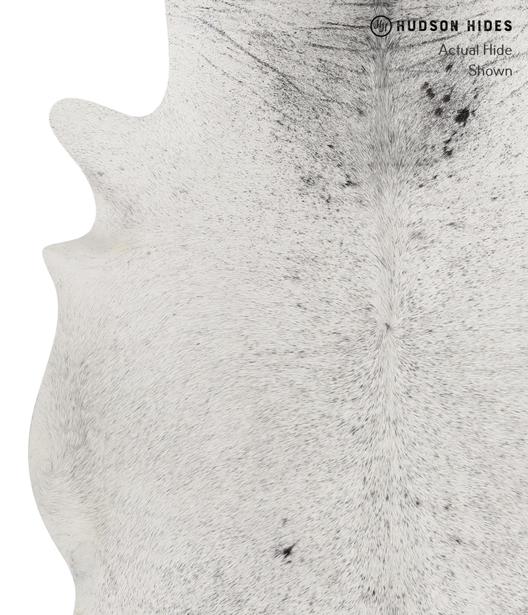 Salt and Pepper Black X-Large Brazilian Cowhide Rug 7'3"H x 6'6"W #817