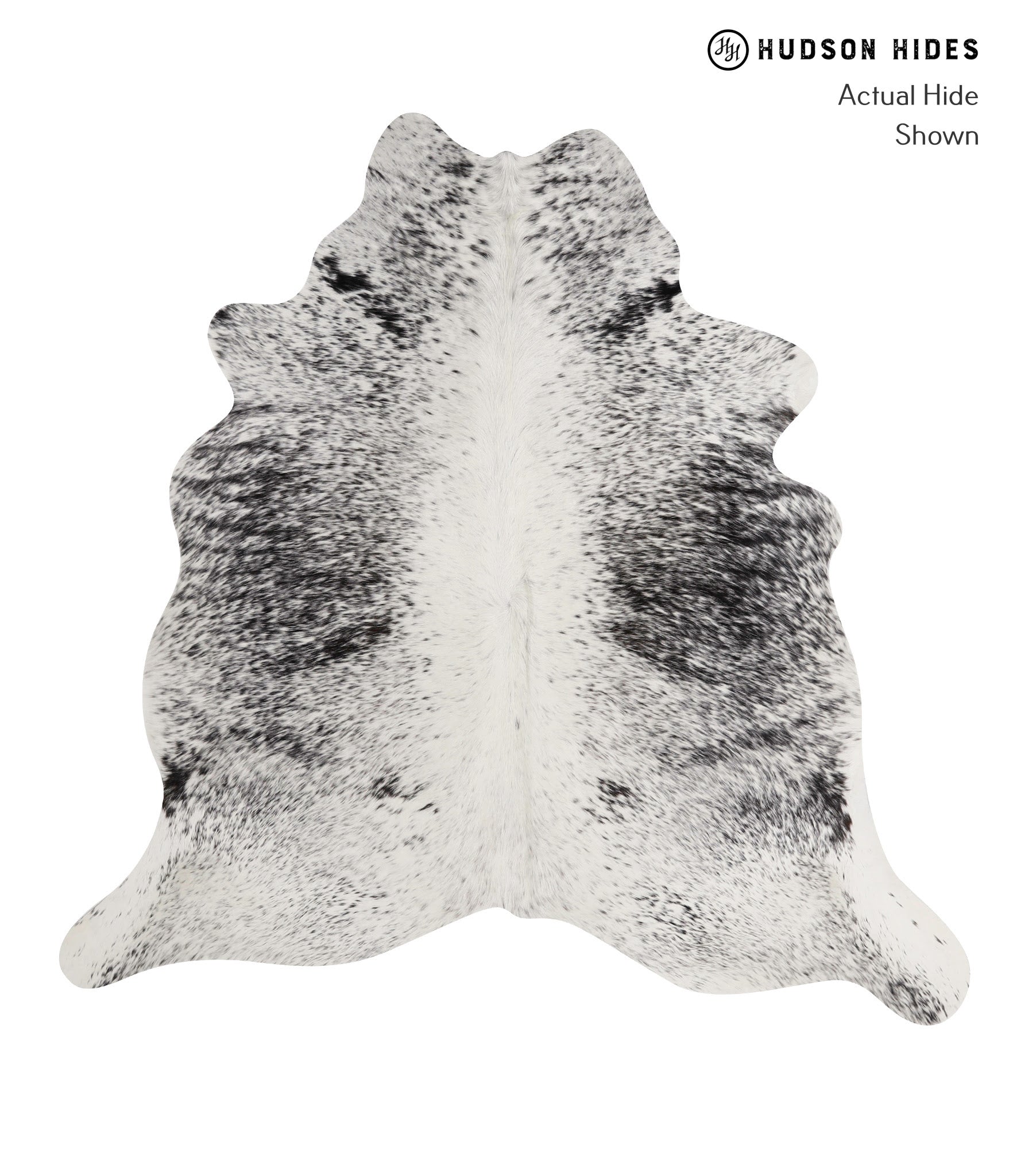 Salt and Pepper Black Cowhide Rug #81706