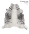 Salt and Pepper Black Large Brazilian Cowhide Rug 6'1