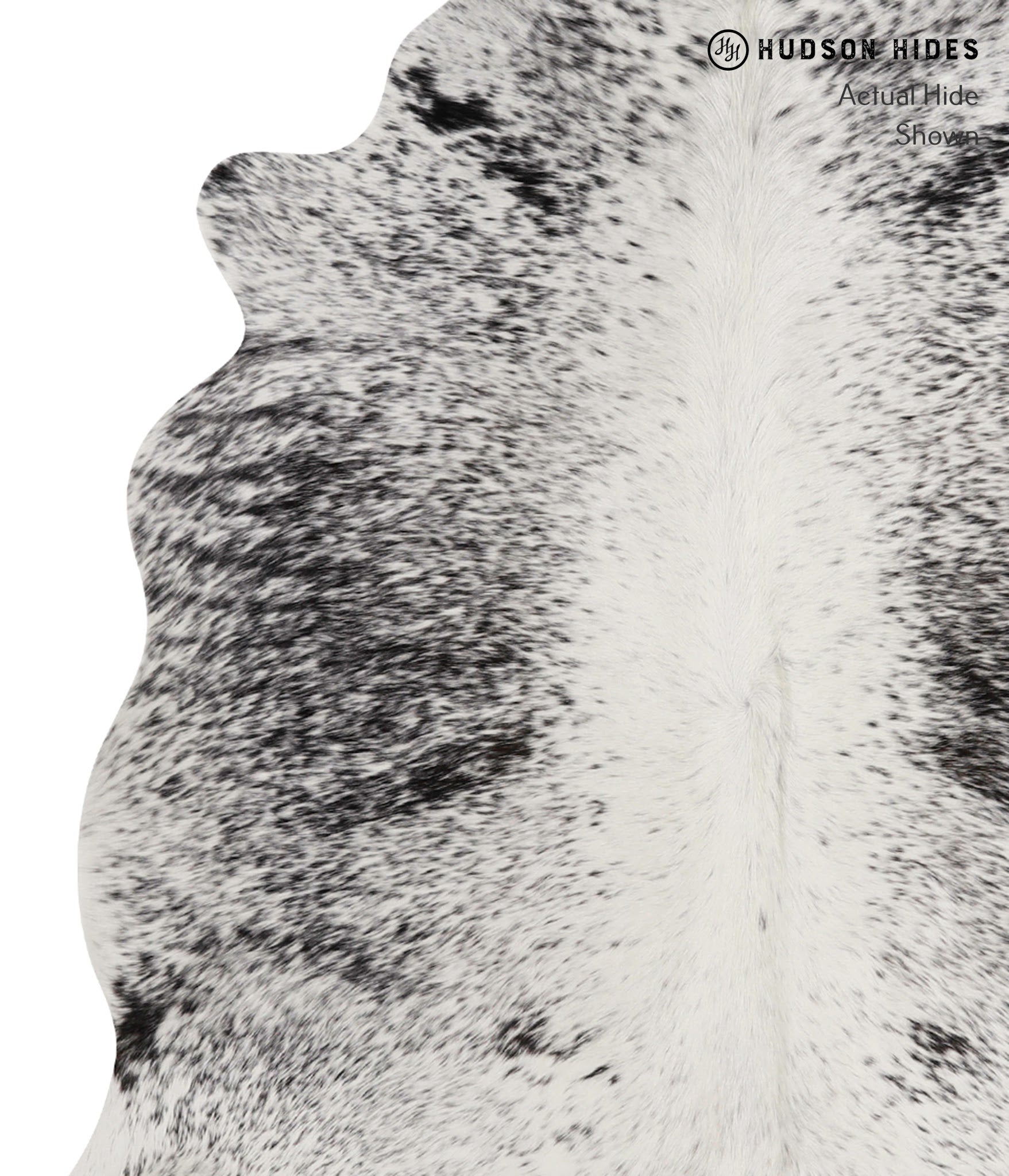 Salt and Pepper Black Cowhide Rug #81706