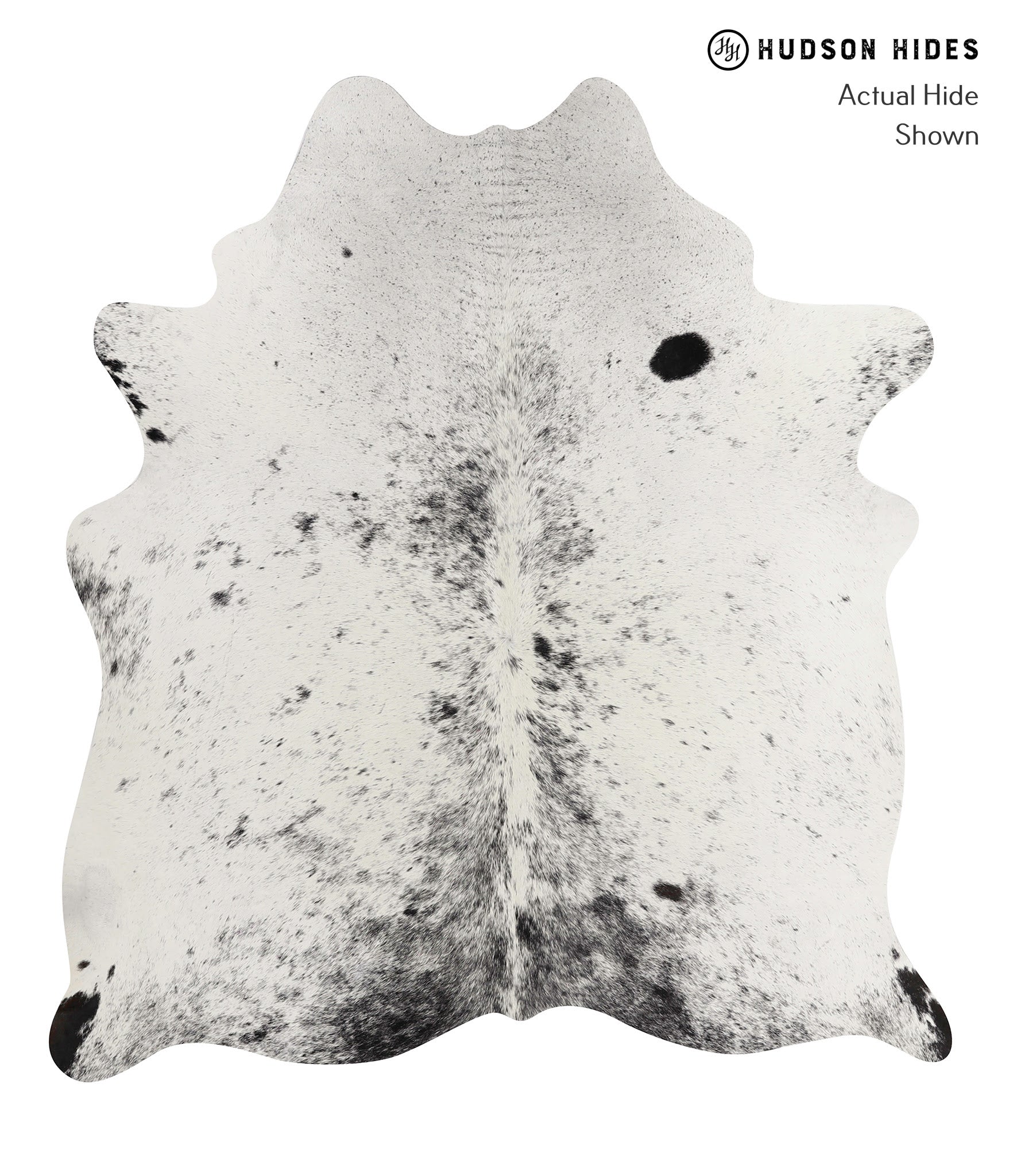 Salt and Pepper Black Cowhide Rug #81711
