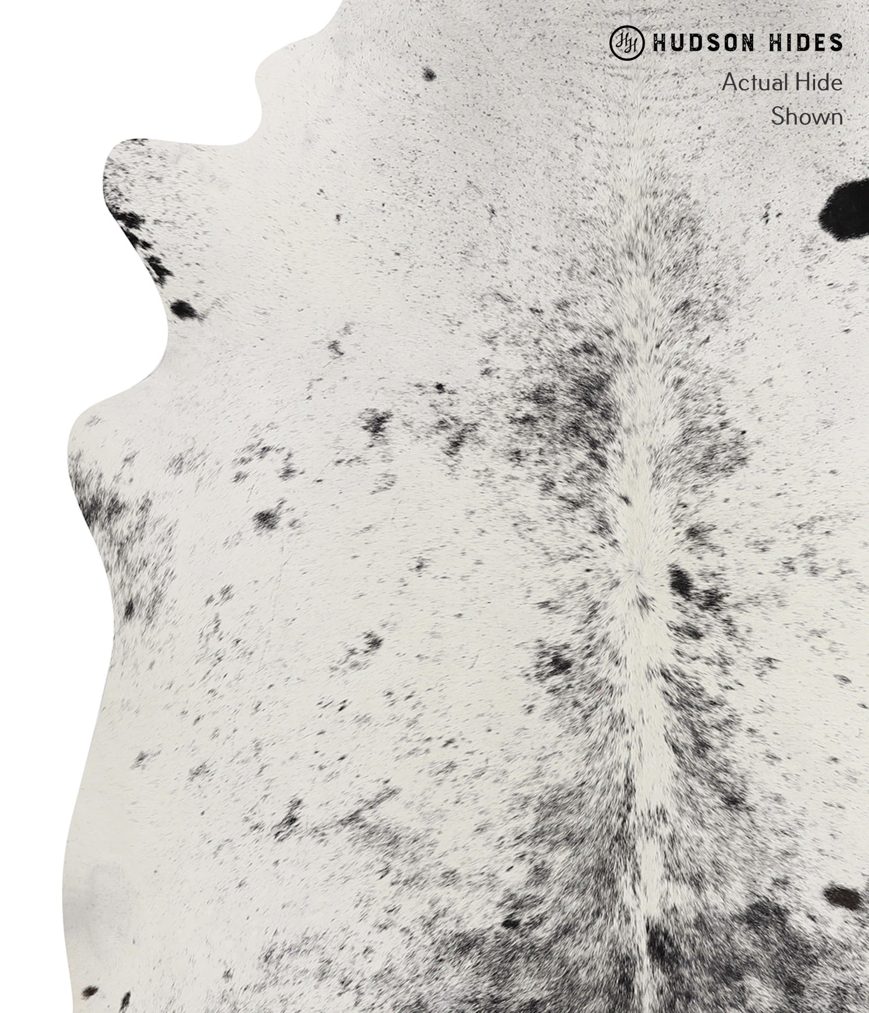 Salt and Pepper Black Cowhide Rug #81711
