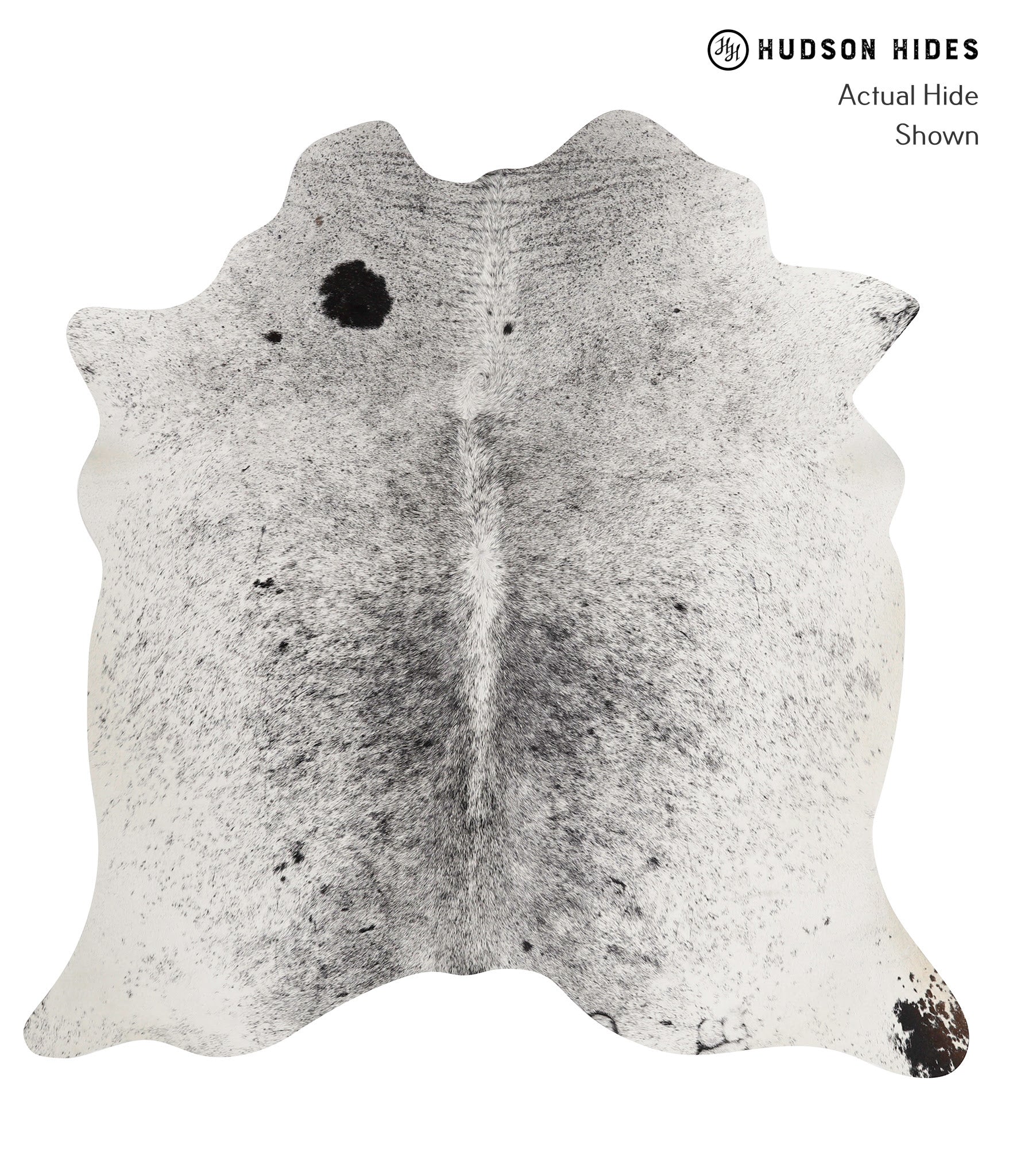 Salt and Pepper Black Cowhide Rug #81712