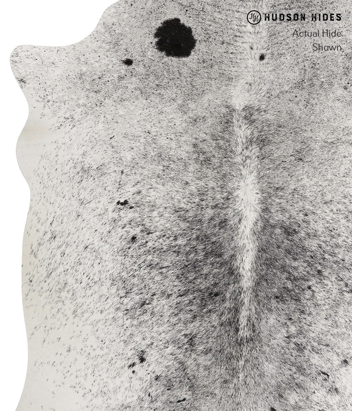 Salt and Pepper Black Large Brazilian Cowhide Rug 5'10"H x 5'8"W #81712 by Hudson Hides