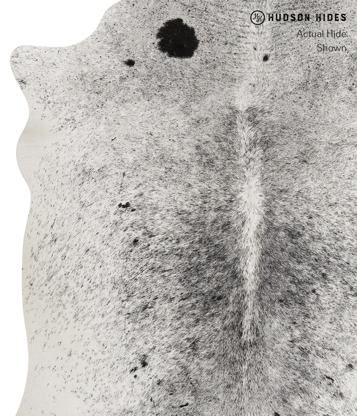 Salt and Pepper Black Large Brazilian Cowhide Rug 5'10"H x 5'8"W #81712 by Hudson Hides