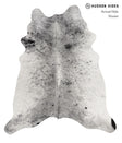 Salt and Pepper Black Large Brazilian Cowhide Rug 6'7"H x 5'9"W #81713 by Hudson Hides