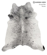 Salt and Pepper Black Large Brazilian Cowhide Rug 6'7"H x 5'9"W #81713 by Hudson Hides