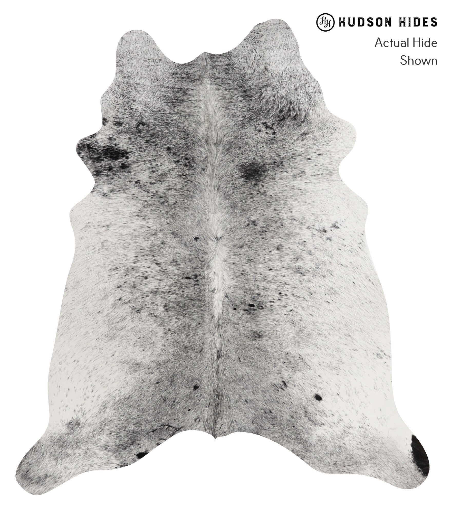 Salt and Pepper Black Cowhide Rug #81713