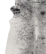 Salt and Pepper Black Large Brazilian Cowhide Rug 6'7"H x 5'9"W #81713 by Hudson Hides