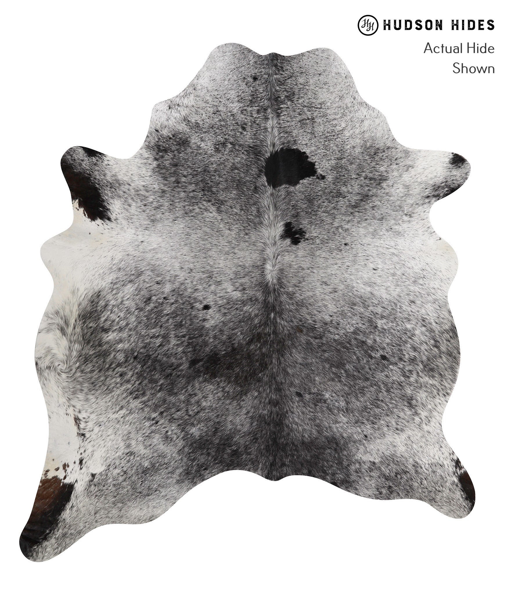 Salt and Pepper Black Cowhide Rug #81714