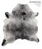 Salt and Pepper Black X-Large Brazilian Cowhide Rug 6'9