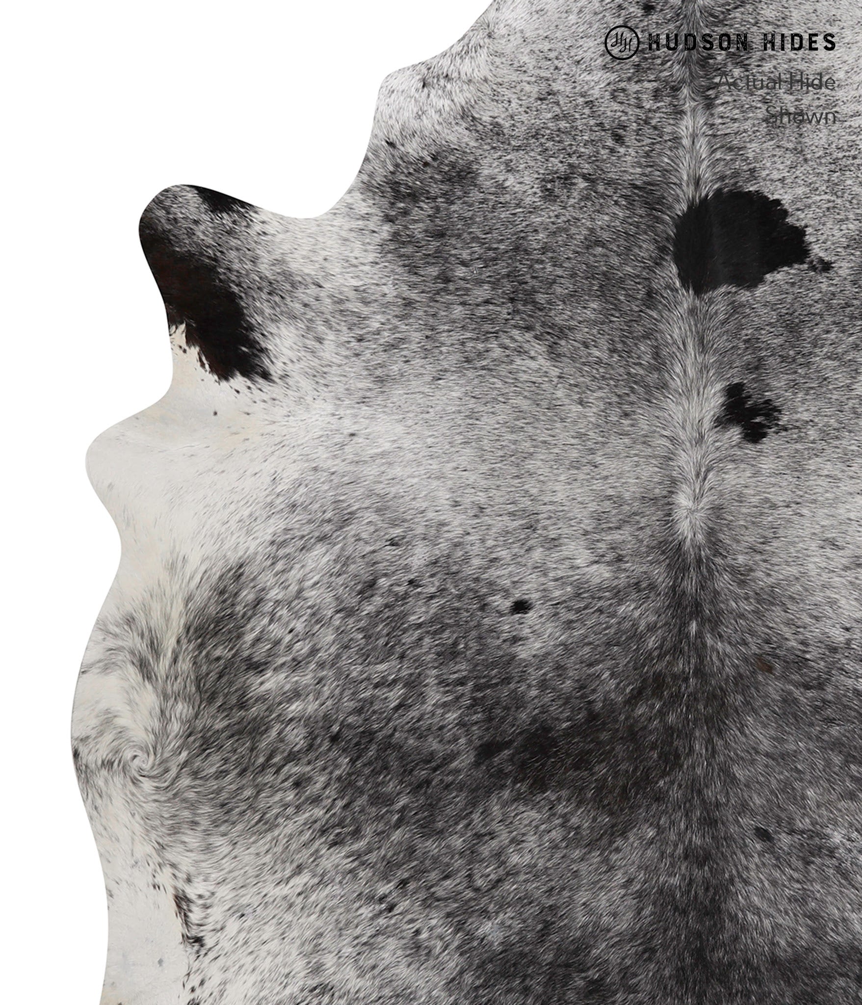 Salt and Pepper Black Cowhide Rug #81714