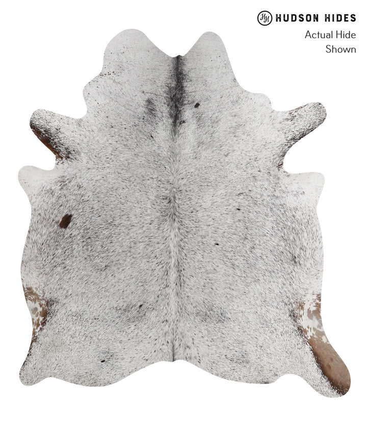 Salt and Pepper Brown X-Large Brazilian Cowhide Rug 7'1"H x 6'6"W #81717 by Hudson Hides