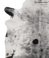 Salt and Pepper Black X-Large Brazilian Cowhide Rug 6'6"H x 6'7"W #81719 by Hudson Hides