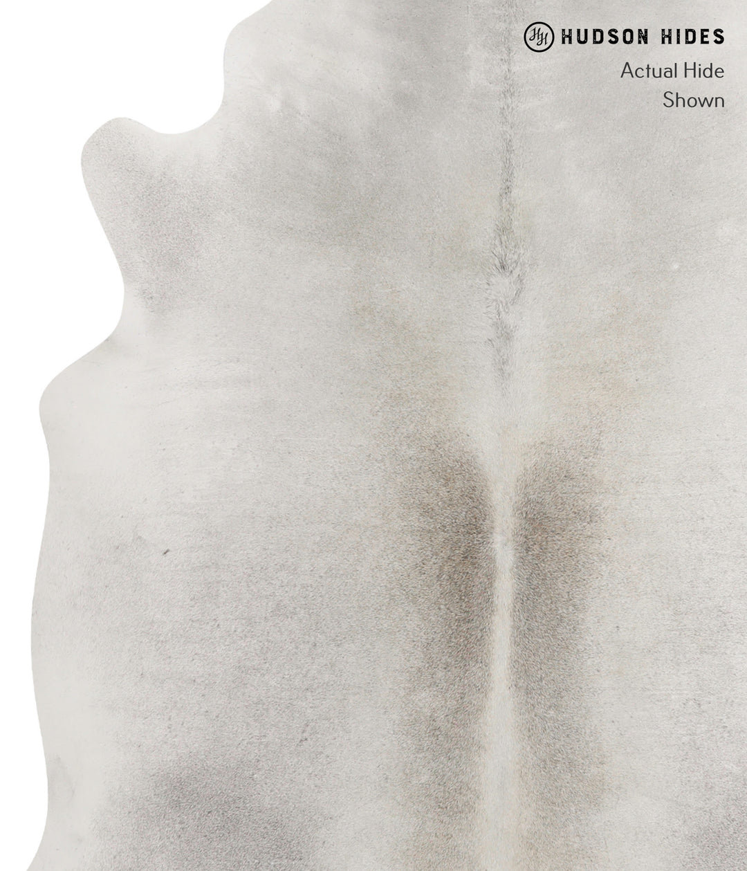 Medium Grey X-Large Brazilian Cowhide Rug 7'0"H x 6'9"W #81767 by Huds
