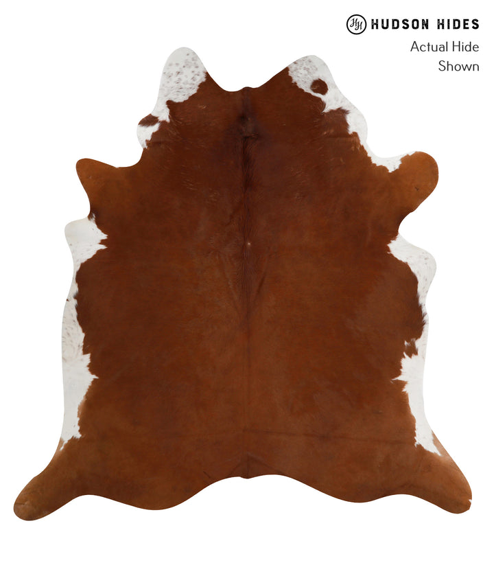 Solid Brown XX-Large Brazilian Cowhide Rug 7'5"H x 7'3"W #81816 by Hudson Hides