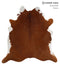 Solid Brown XX-Large Brazilian Cowhide Rug 7'5