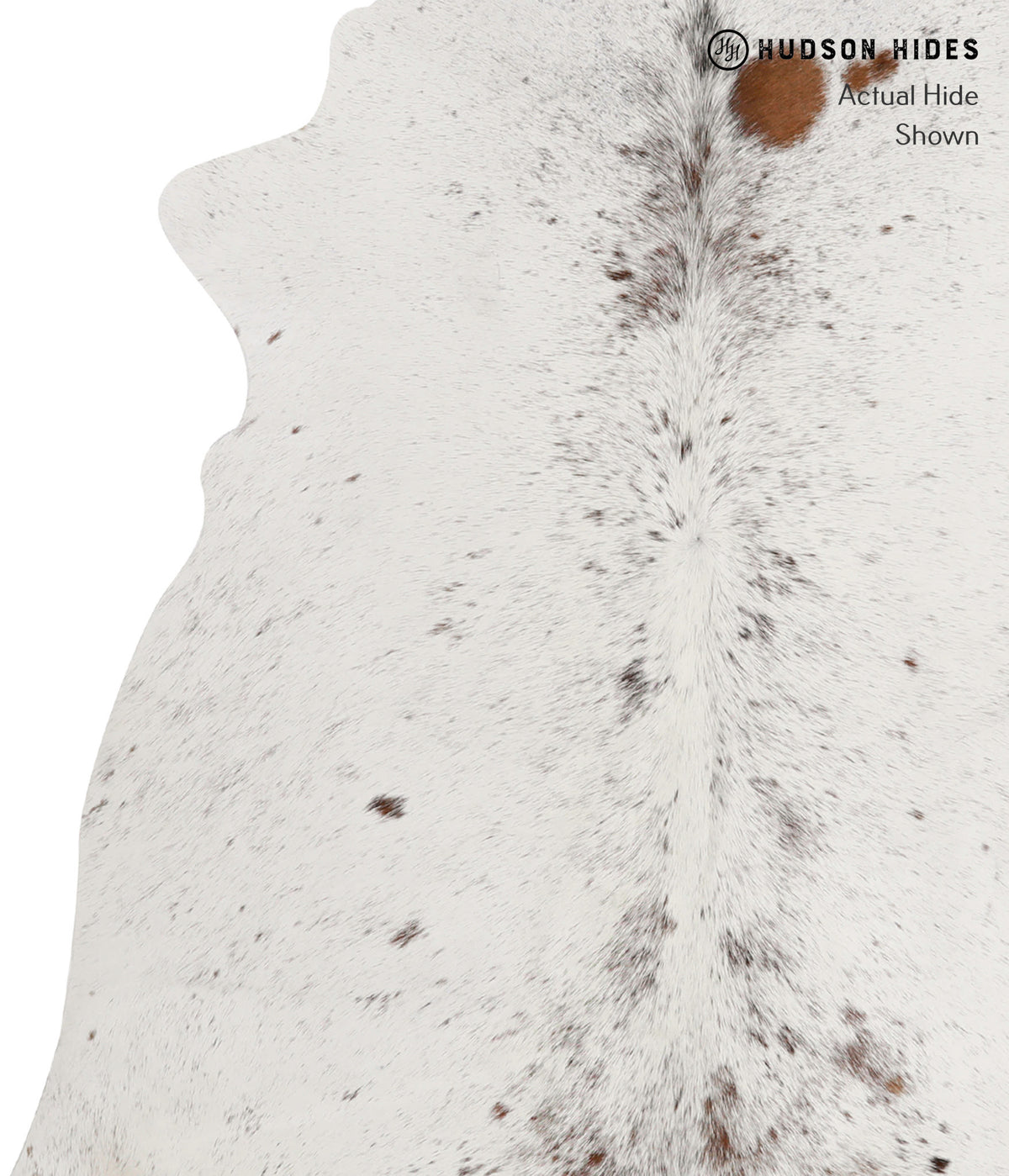 Salt and Pepper Brown Large Brazilian Cowhide Rug 6'3"H x 5'4"W #81865 by Hudson Hides