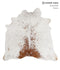 Salt and Pepper Brown Large Brazilian Cowhide Rug 5'9