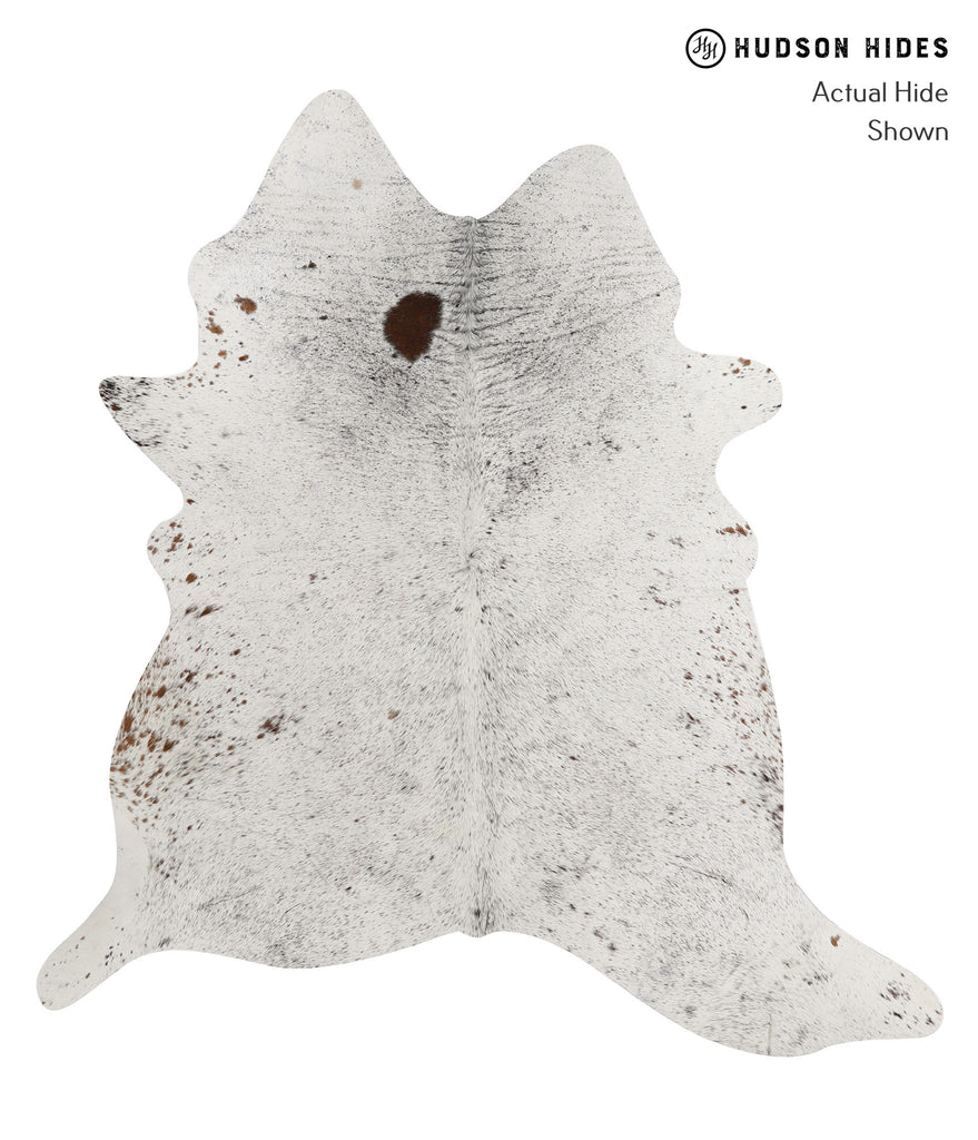 Salt and Pepper Brown X-Large Brazilian Cowhide Rug 6'10"H x 6'5"W #81878 by Hudson Hides