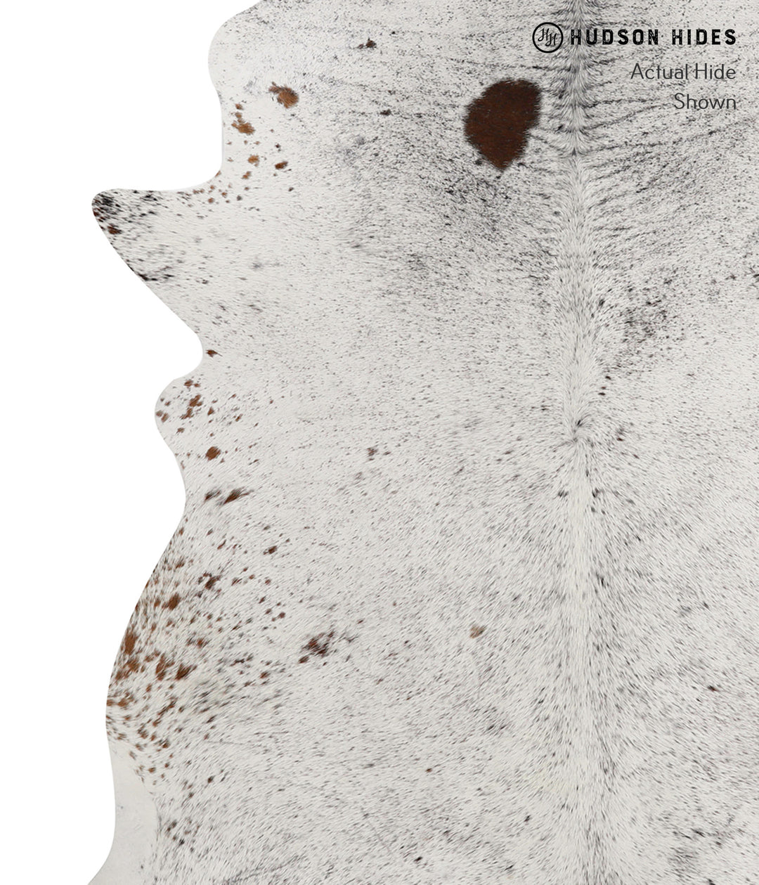 Salt and Pepper Brown X-Large Brazilian Cowhide Rug 6'10"H x 6'5"W #81