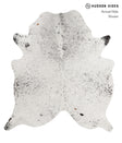 Salt and Pepper Black X-Large Brazilian Cowhide Rug 6'9"H x 6'2"W #81910 by Hudson Hides