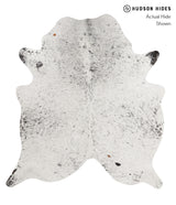 Salt and Pepper Black X-Large Brazilian Cowhide Rug 6'9"H x 6'2"W #81910 by Hudson Hides
