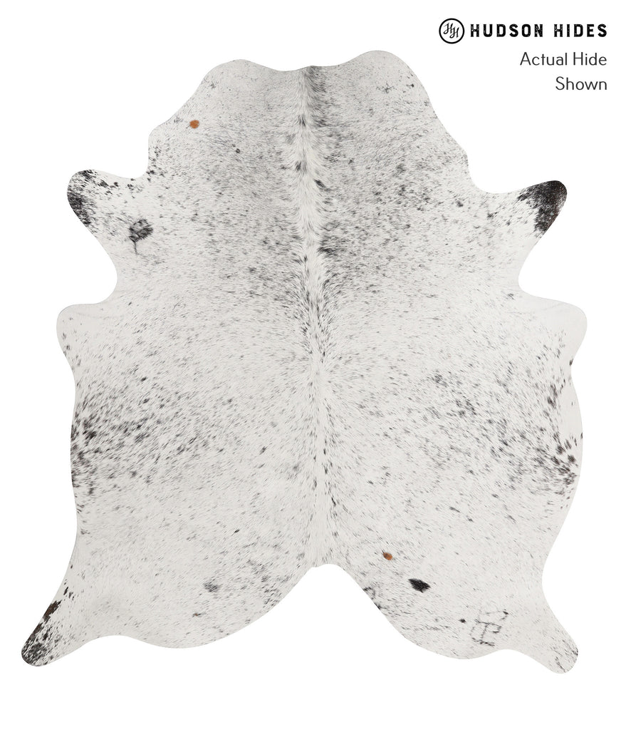 Salt and Pepper Black X-Large Brazilian Cowhide Rug 6'9"H x 6'2"W #81910 by Hudson Hides