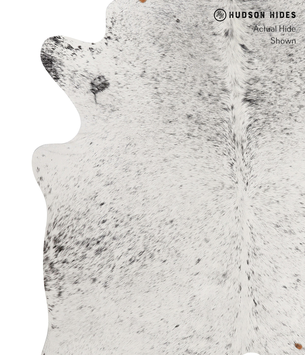 Salt and Pepper Black X-Large Brazilian Cowhide Rug 6'9"H x 6'2"W #81910 by Hudson Hides