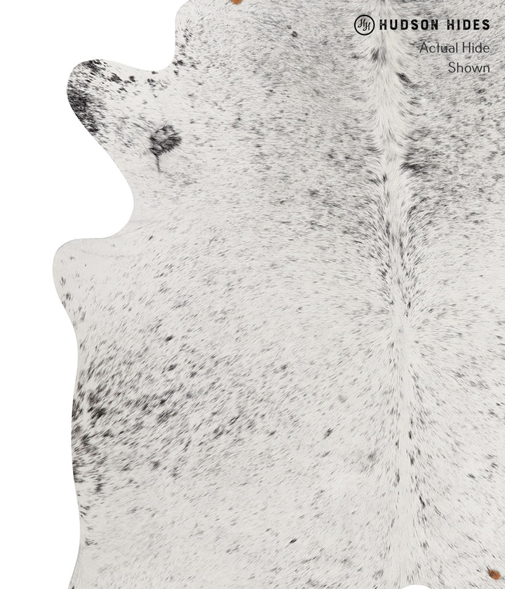 Salt and Pepper Black X-Large Brazilian Cowhide Rug 6'9"H x 6'2"W #81910 by Hudson Hides