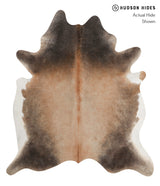 Grey with Beige X-Large Brazilian Cowhide Rug 7'2"H x 6'4"W #81940 by Hudson Hides
