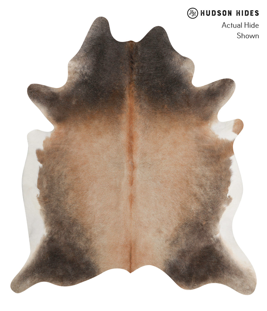 Grey with Beige X-Large Brazilian Cowhide Rug 7'2"H x 6'4"W #81940 by Hudson Hides