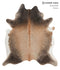 Grey with Beige X-Large Brazilian Cowhide Rug 7'2