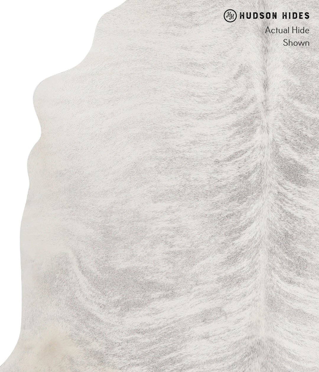 Grey Brindle Large Brazilian Cowhide Rug 5'6"H x 6'4"W #81942 by Hudso