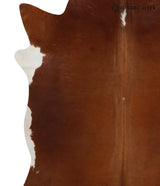 Brown and White Regular XX-Large Brazilian Cowhide Rug 7'5"H x 7'1"W #82001 by Hudson Hides