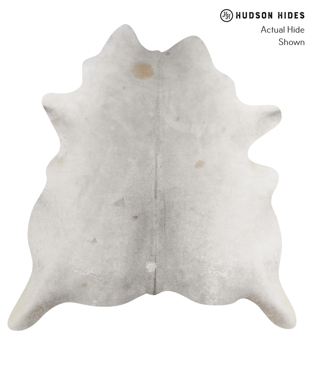 Medium Grey X-Large Brazilian Cowhide Rug 7'2"H x 6'9"W #82009 by Huds