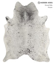 Salt and Pepper Black X-Large Brazilian Cowhide Rug 7'5"H x 5'10"W #82049 by Hudson Hides