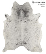 Salt and Pepper Black X-Large Brazilian Cowhide Rug 7'5"H x 5'10"W #82049 by Hudson Hides