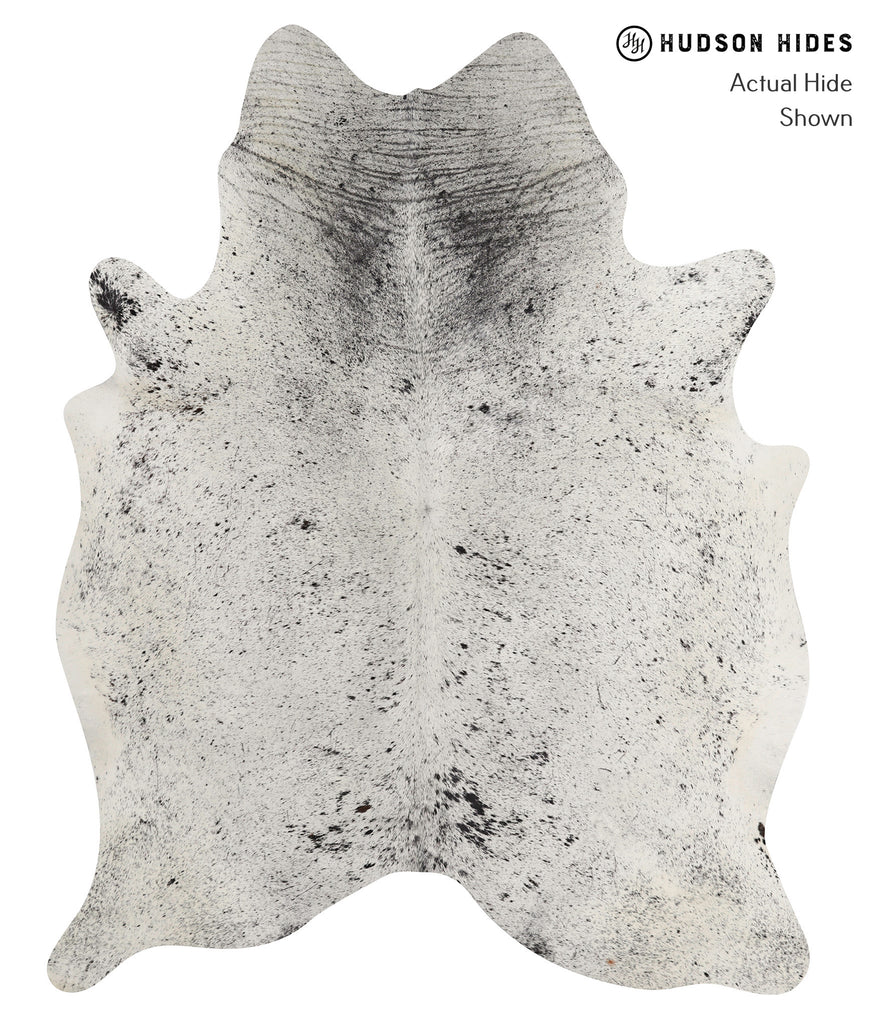 Salt and Pepper Black X-Large Brazilian Cowhide Rug 7'5"H x 5'10"W #82049 by Hudson Hides