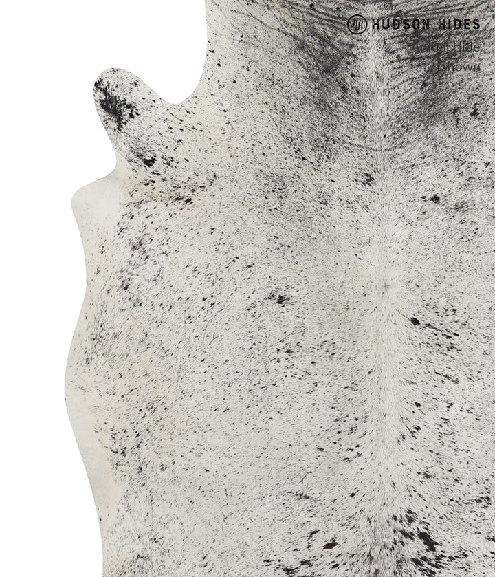 Salt and Pepper Black X-Large Brazilian Cowhide Rug 7'5"H x 5'10"W #82049 by Hudson Hides
