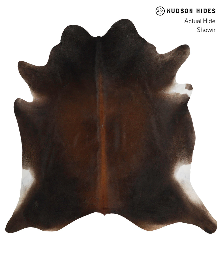 Chocolate XX-Large Brazilian Cowhide Rug 7'2"H x 7'0"W #82057 by Hudson Hides