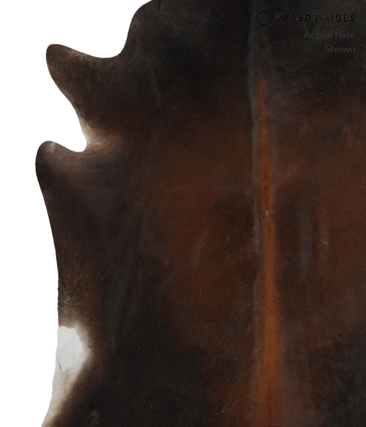 Chocolate XX-Large Brazilian Cowhide Rug 7'2"H x 7'0"W #82057 by Hudson Hides