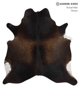 Chocolate X-Large Brazilian Cowhide Rug 6'11"H x 6'8"W #82060 by Hudson Hides