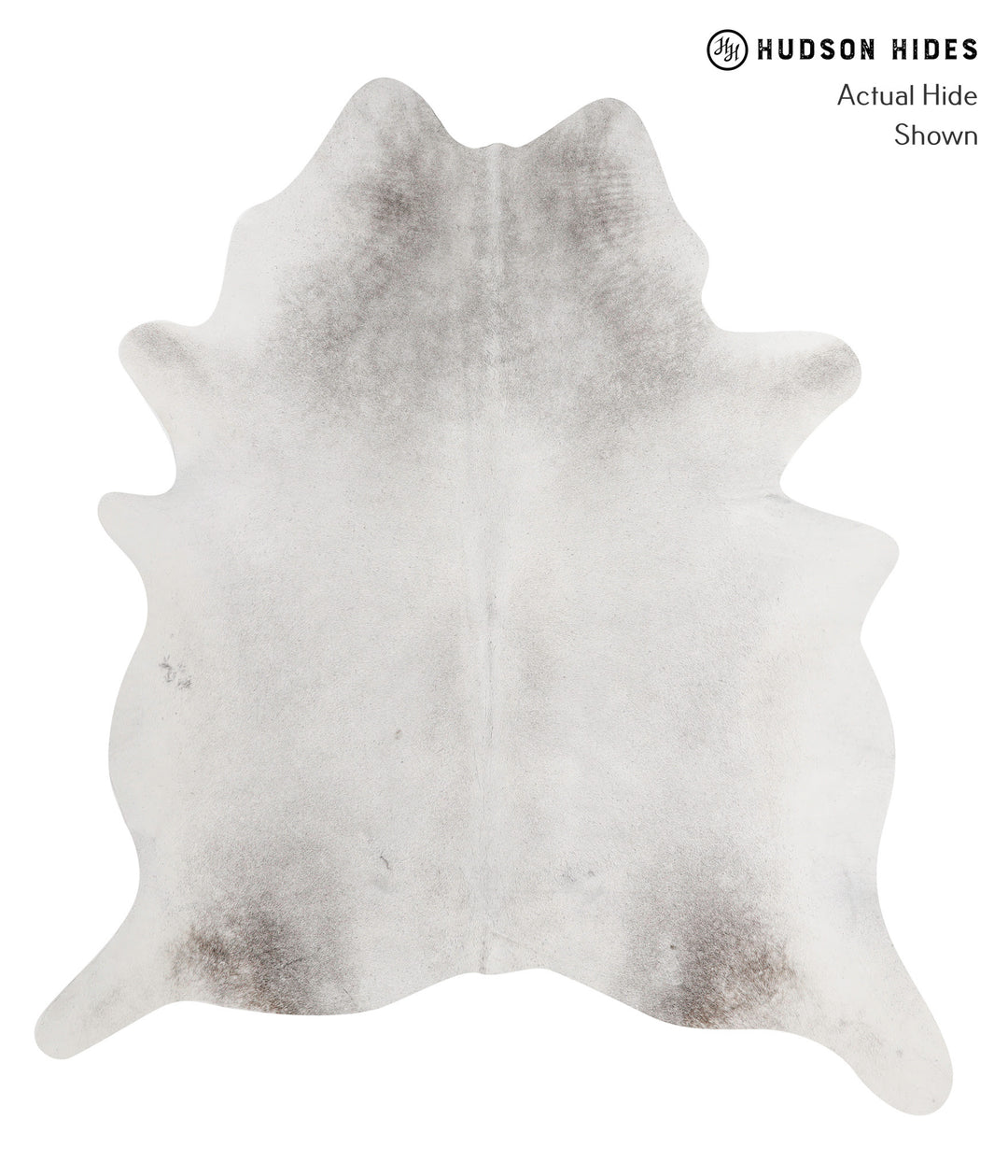 Medium Grey XX-Large Brazilian Cowhide Rug 7'7"H x 6'9"W #82075 by Hud