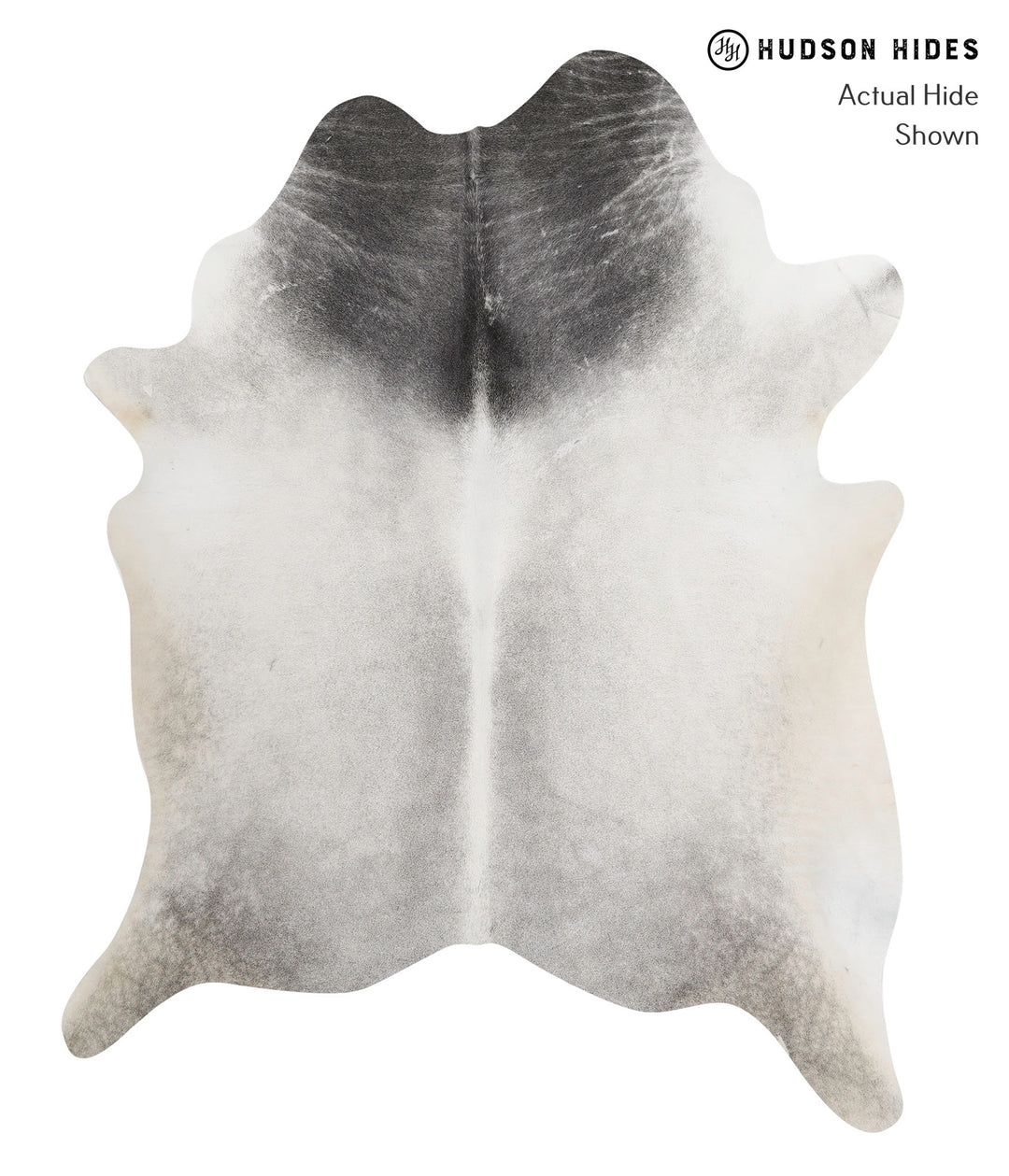 Medium Grey X-Large Brazilian Cowhide Rug 7'10"H x 6'2"W #82076 by Hud